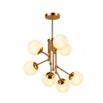 LumiSphere Gold 8-Light Modern Globe Chandelier