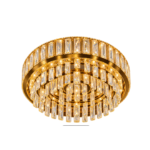 CrystalCascade Luxe Round Gold LED Chandelier