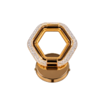 Premium Golden Hexagonal Crystal Decorative Wall Light