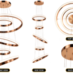 LumiOrbit 5-Ring Modern LED Pendant Chandelier