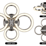 Modern 4-Ring LED Ceiling Chandelier