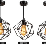 Vintage Geometric Cage Hanging Light