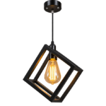 Geometric Cube Hanging Pendant Light