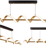 Modern Wave Spiral LED Pendant Chandelier