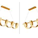 Modern Wave Ring LED Hanging Chandelier